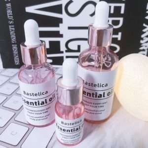 premium translucent pink glass essential oil dropper bottles 18mm neck | 5ml to 100ml | bastelica