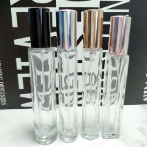 premium glass perfume atomizer bottles 10ml 15ml | cylindrical, square & hexagonal shapes | bastelica